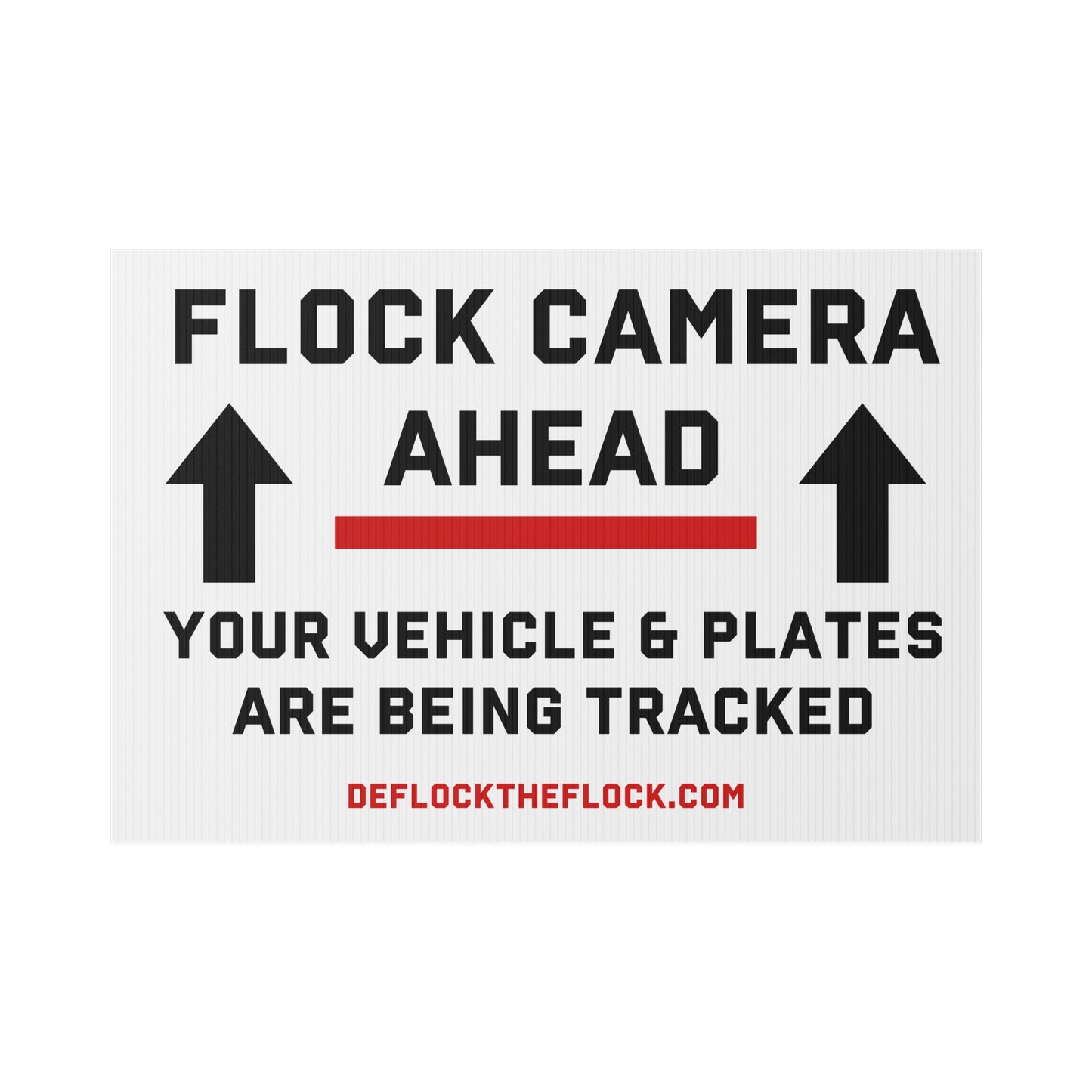 "Flock Camera Ahead" Yard Sign