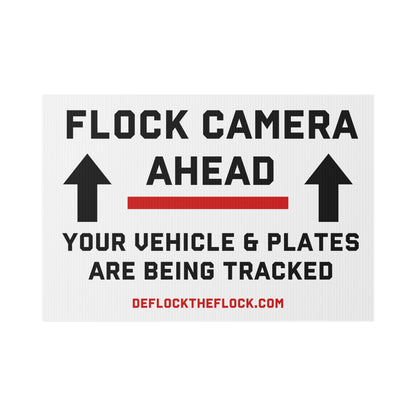 "Flock Camera Ahead" Yard Sign