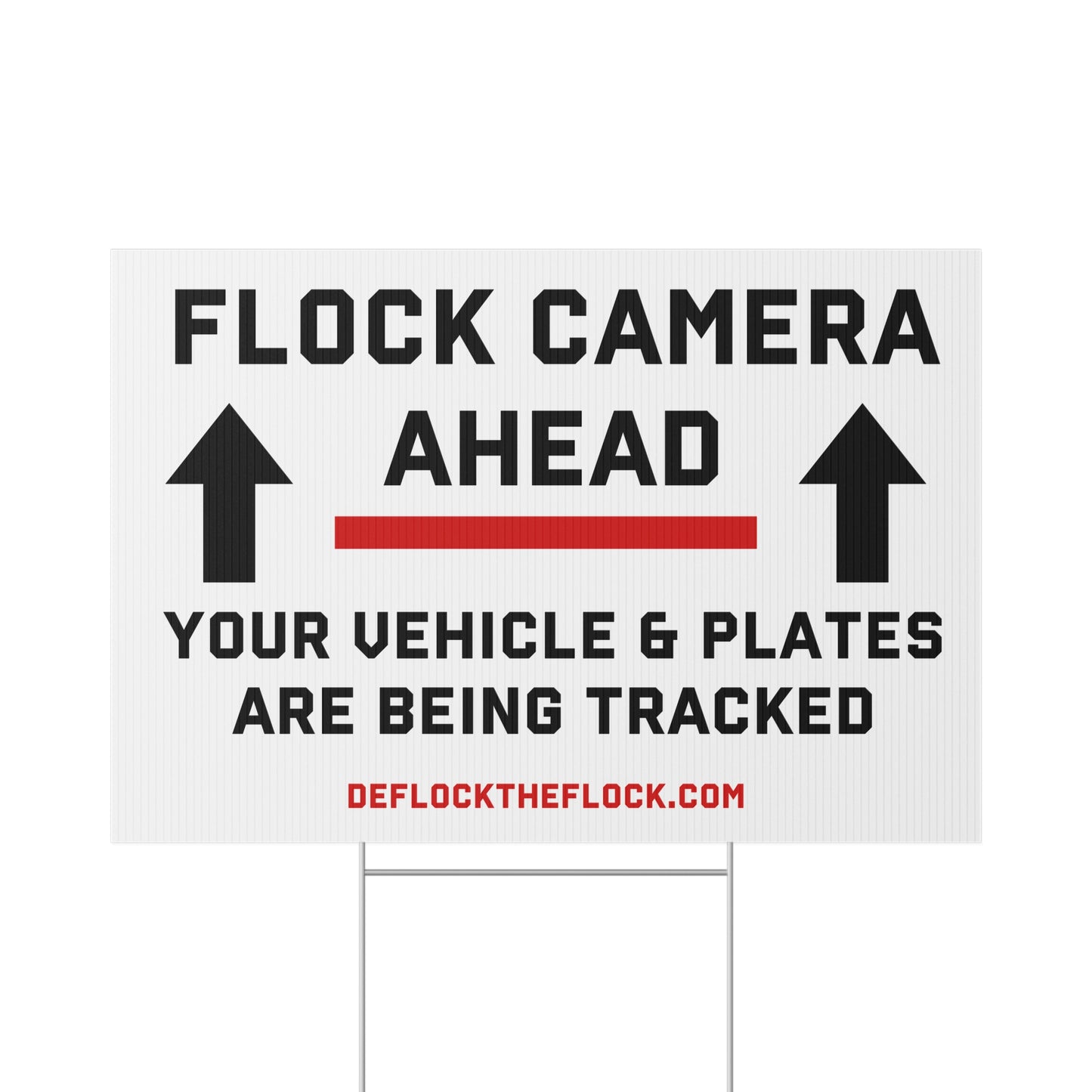 "Flock Camera Ahead" Yard Sign